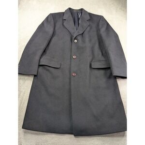 John Wanamaker Rittenhouse Collection Wool Cashmere Overcoat Made in England 44S